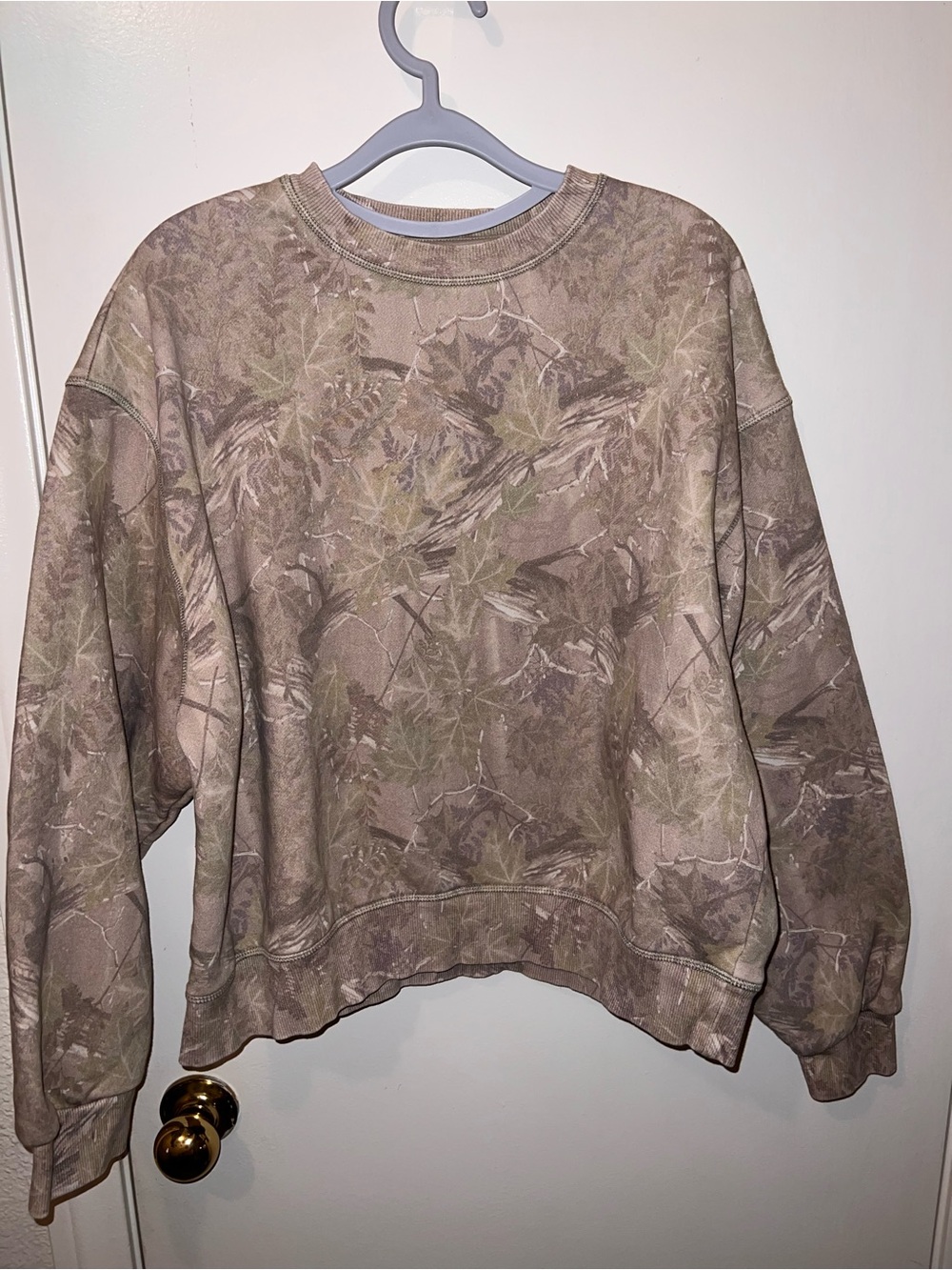 Womens Crewneck Sweatshirt - Taupe Green